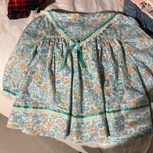 C.I. Castro Floral Dress in Teal, Peach & Lavender